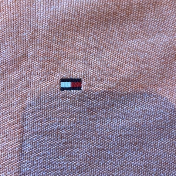 Tommy Hilfiger golf shirt polo, pale orange color, size large​​​ - Picture 3 of 6